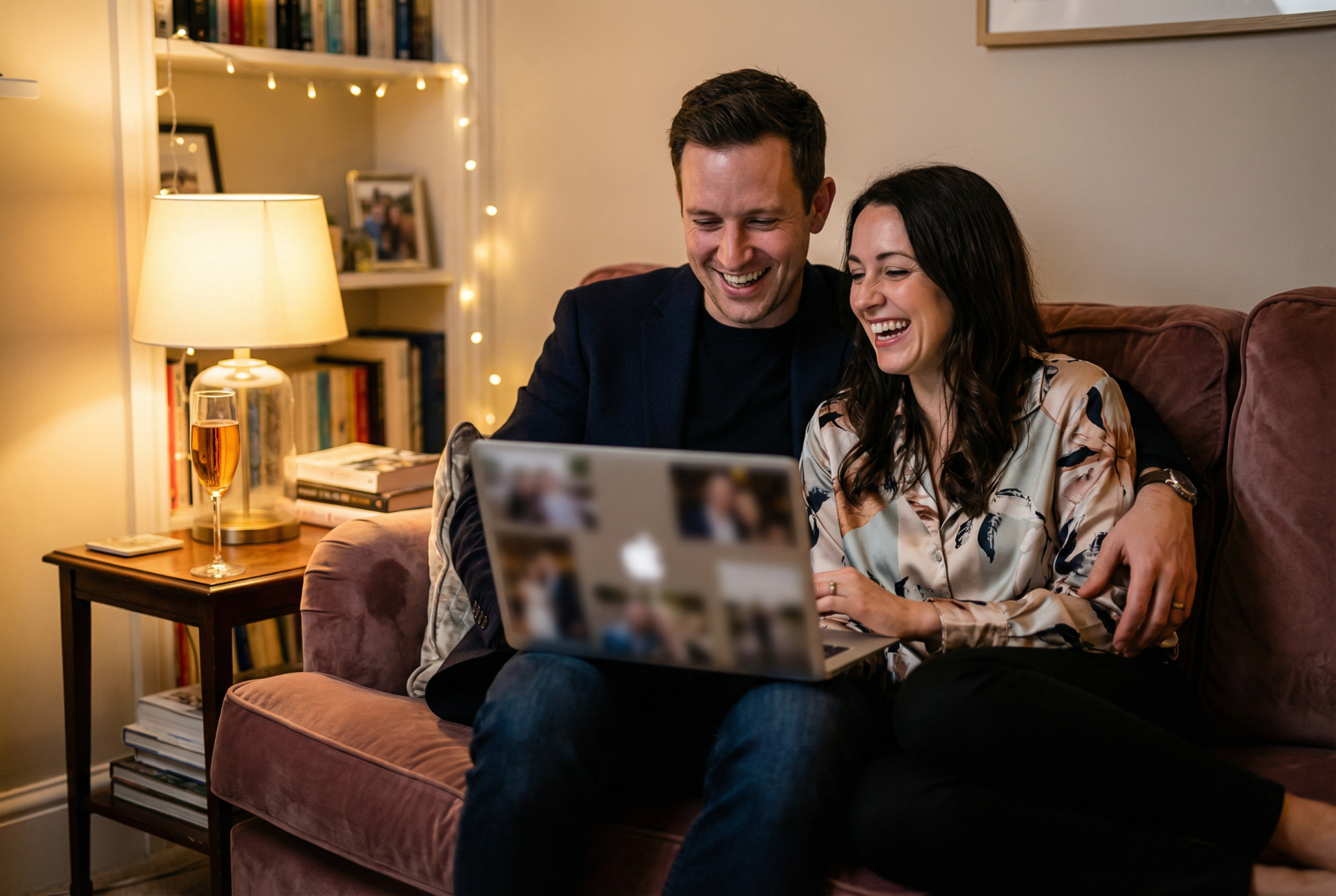 Couple celebrating after their ceremony